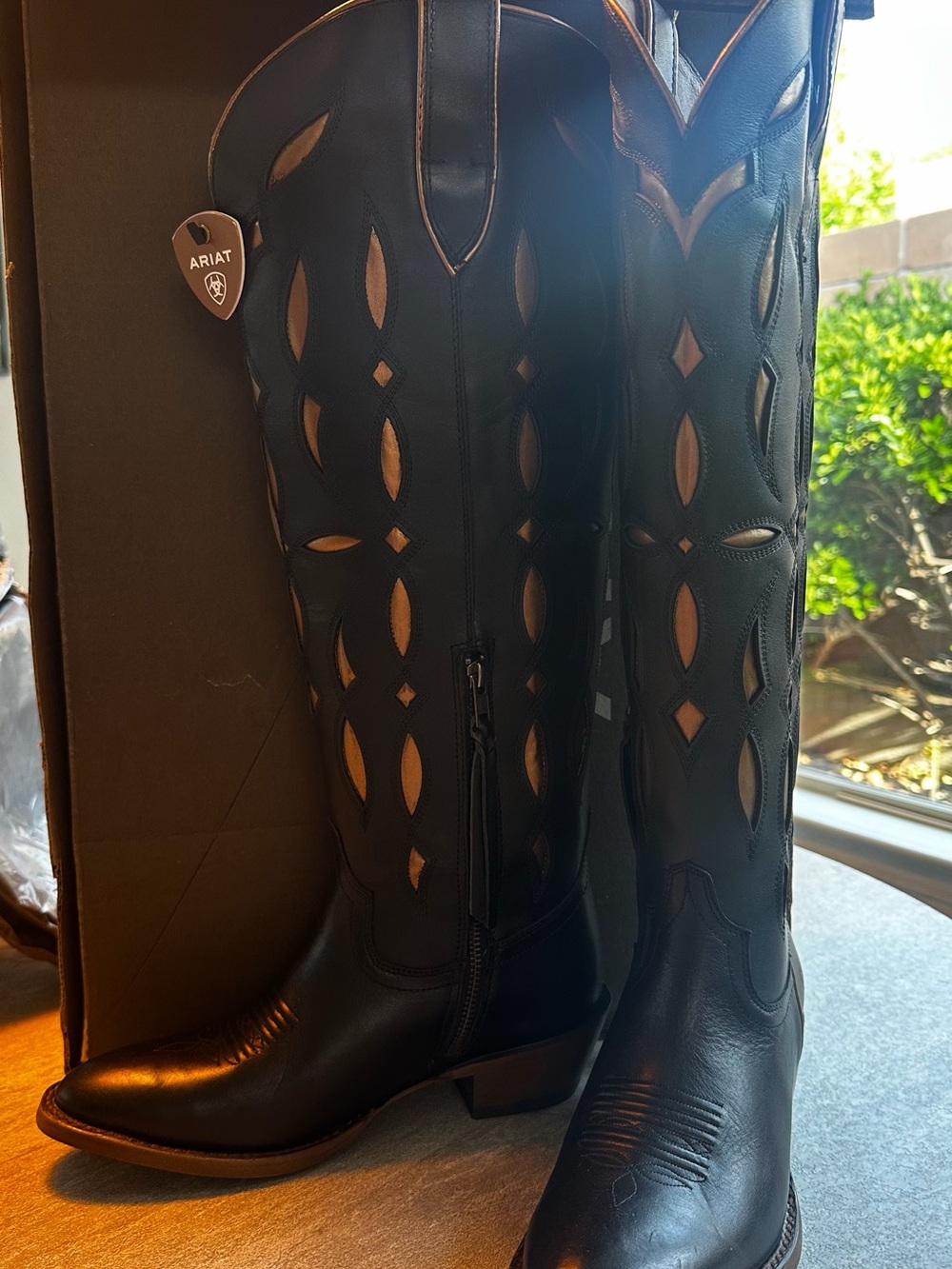 Ariat Black Cutout Tall Western Boots